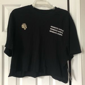 Darc sport she wolf crop cropped shirt black large